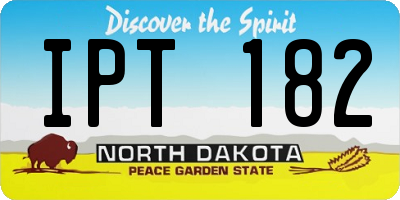 ND license plate IPT182