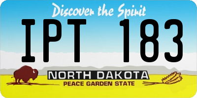 ND license plate IPT183