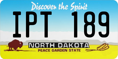 ND license plate IPT189