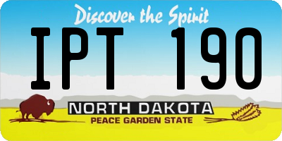 ND license plate IPT190