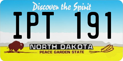 ND license plate IPT191