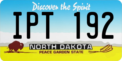 ND license plate IPT192