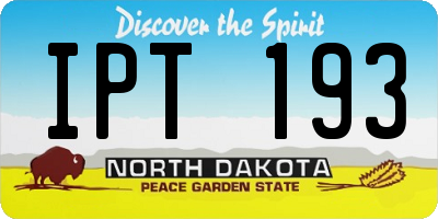 ND license plate IPT193