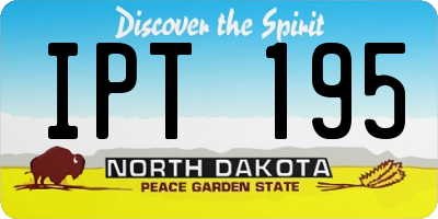 ND license plate IPT195
