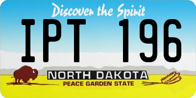 ND license plate IPT196