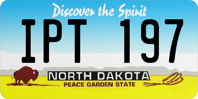 ND license plate IPT197