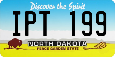 ND license plate IPT199
