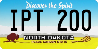ND license plate IPT200