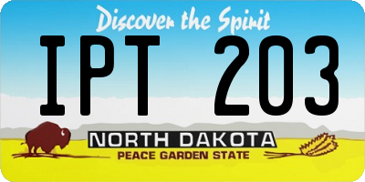 ND license plate IPT203