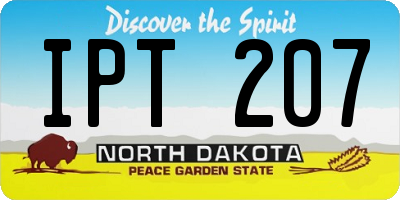 ND license plate IPT207