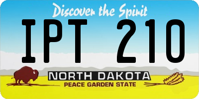 ND license plate IPT210