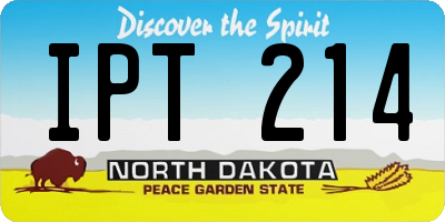 ND license plate IPT214