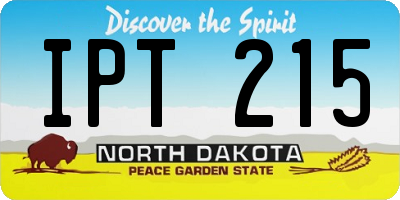 ND license plate IPT215