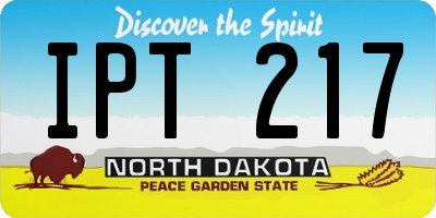 ND license plate IPT217