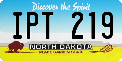 ND license plate IPT219