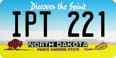 ND license plate IPT221