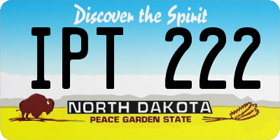 ND license plate IPT222