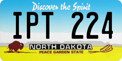 ND license plate IPT224