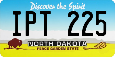 ND license plate IPT225