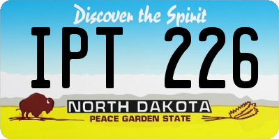 ND license plate IPT226