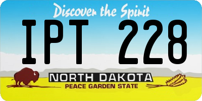 ND license plate IPT228