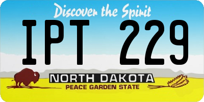 ND license plate IPT229