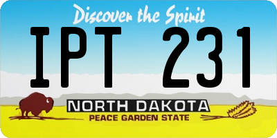 ND license plate IPT231