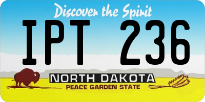 ND license plate IPT236