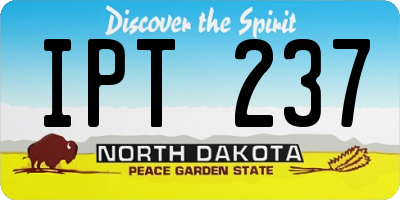 ND license plate IPT237