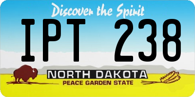 ND license plate IPT238