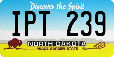 ND license plate IPT239