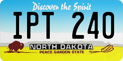 ND license plate IPT240