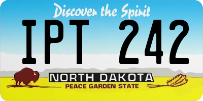 ND license plate IPT242
