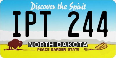 ND license plate IPT244