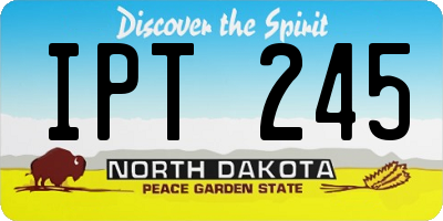ND license plate IPT245