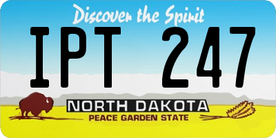 ND license plate IPT247