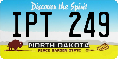ND license plate IPT249