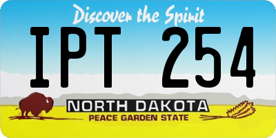 ND license plate IPT254