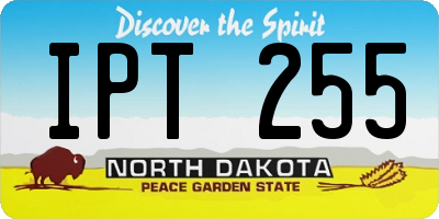 ND license plate IPT255