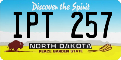 ND license plate IPT257