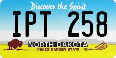ND license plate IPT258