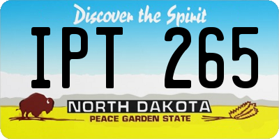 ND license plate IPT265