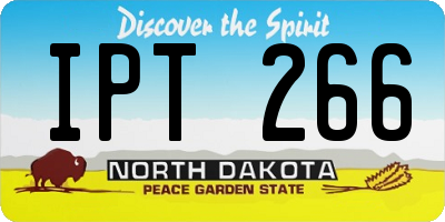 ND license plate IPT266