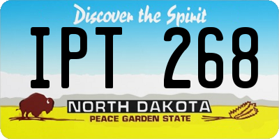 ND license plate IPT268