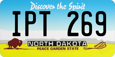 ND license plate IPT269