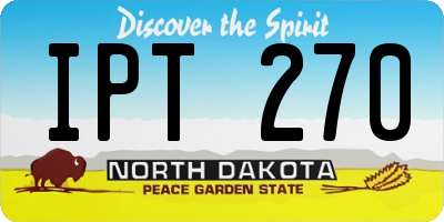 ND license plate IPT270