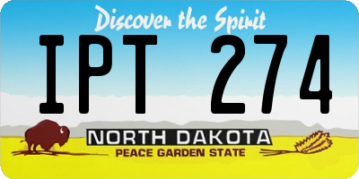 ND license plate IPT274