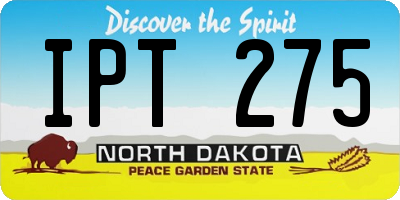 ND license plate IPT275