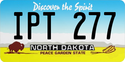 ND license plate IPT277