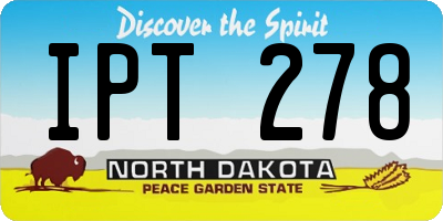 ND license plate IPT278